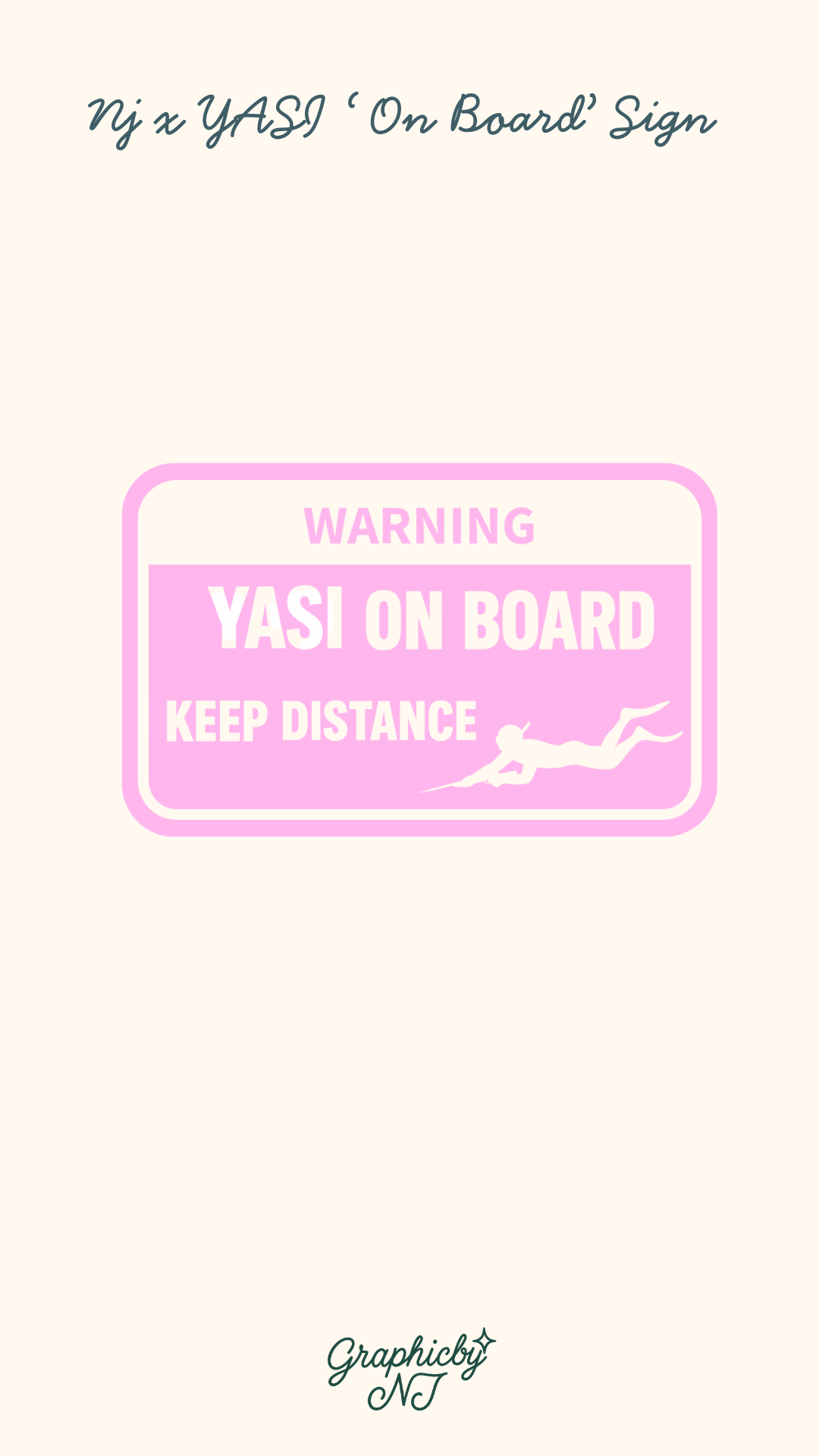 NJ “Yasi On Board” Warning Sticker