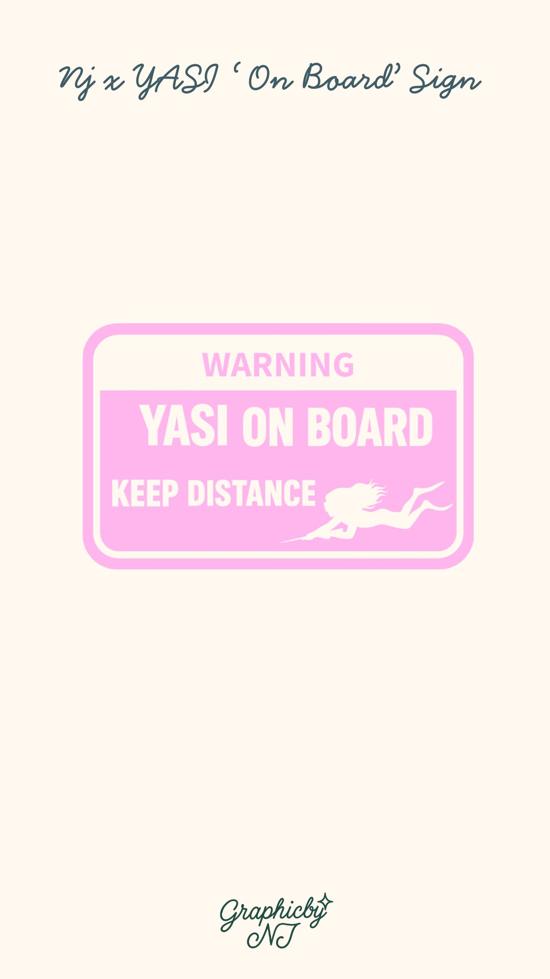 NJ “Yasi On Board” Warning Sticker